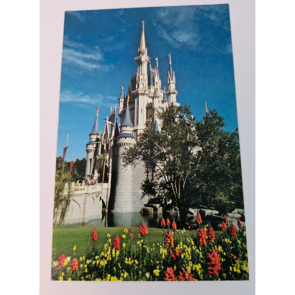Vintage Walt Disney World Postcard Cinderella Castle Fantasyland Unposted Disney